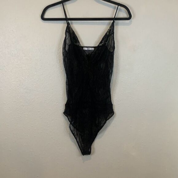 Zara Other - Zara black lace sheer bodysuit medium